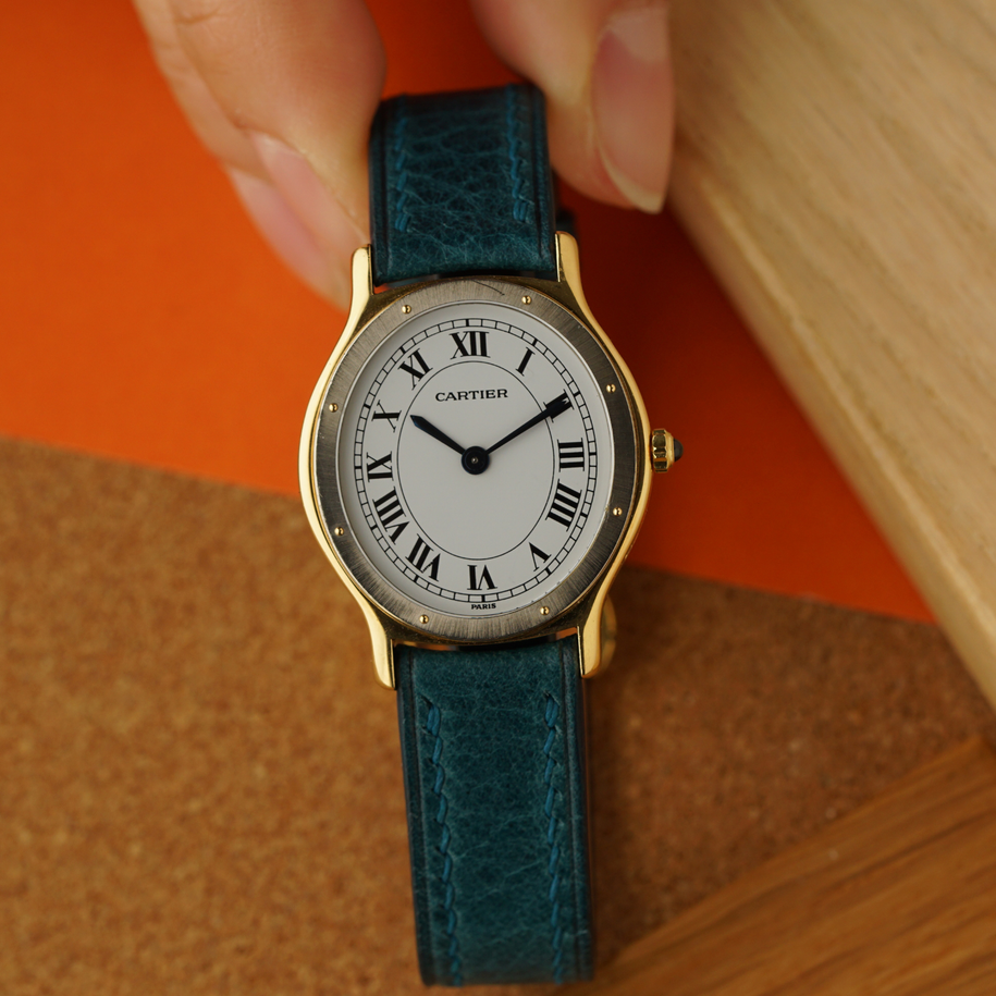 Vintage Cartier Arcade 18k Two-Tone Paris Dial 1980s Manual Wind