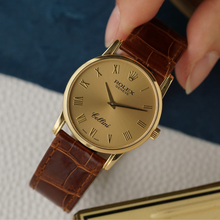 Rolex Cellini 5116/8 Yellow Gold 32mm 2004 Papers