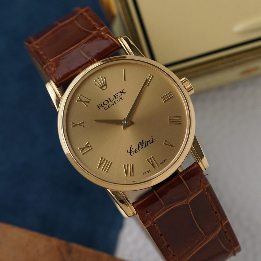 Rolex Cellini 5116/8 Yellow Gold 32mm 2004 Papers