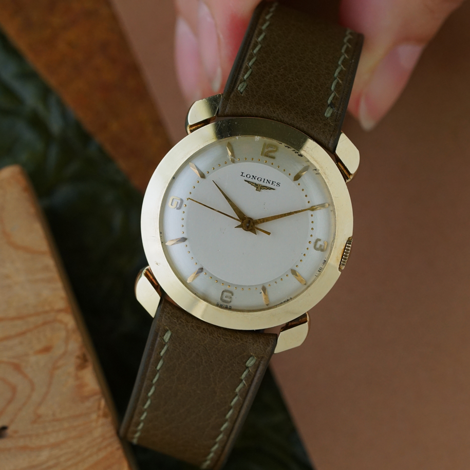 Vintage Longines “Claw Lugs” 14k Yellow Gold Circa 1953