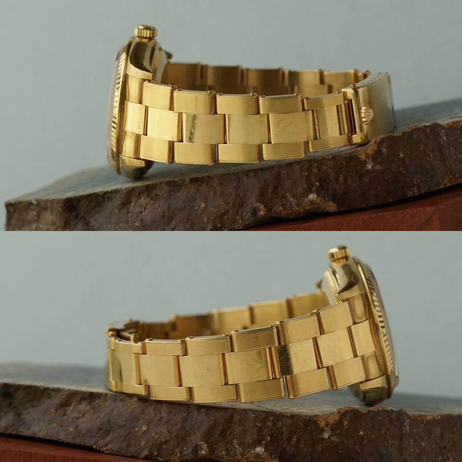 Rolex Date 15238 Oyster Bracelet 18k Yellow Gold circa 2003