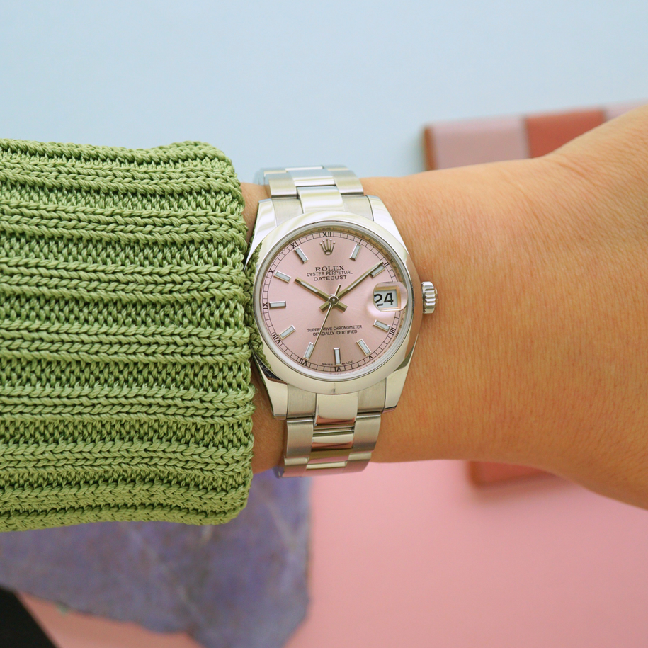 Rolex Datejust 31 Ref. 178240 Pink Dial Stainless Steel