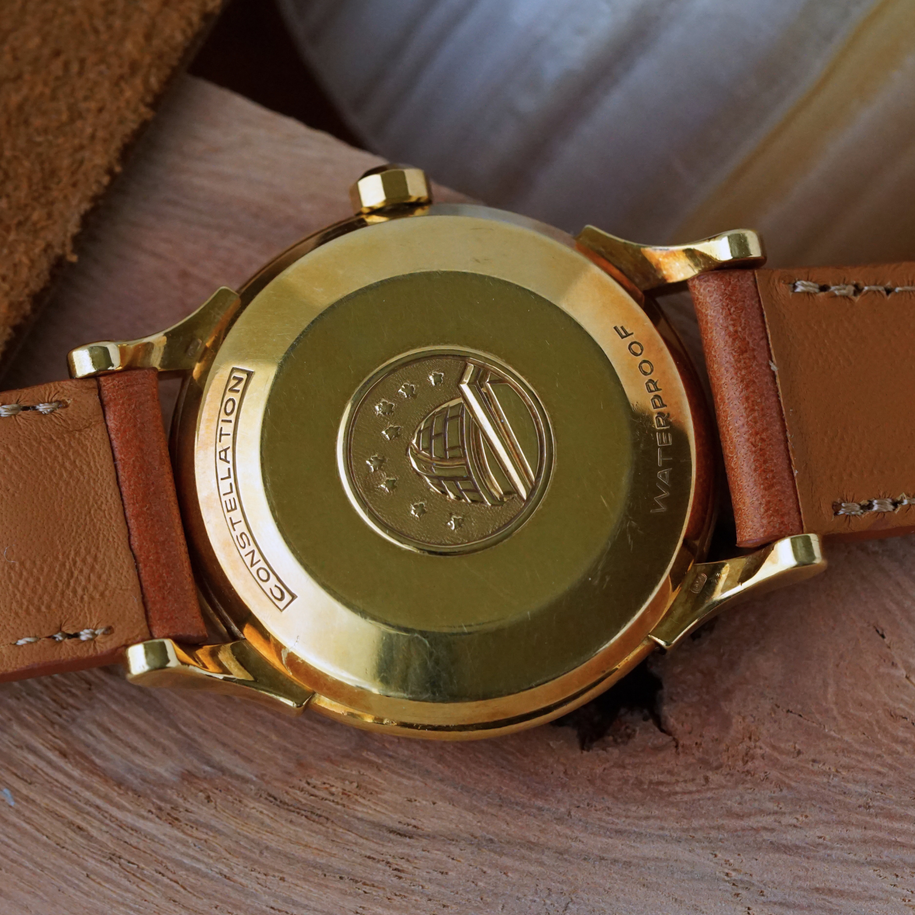 Vintage Omega Constellation Pie Pan Dial 18k Yellow Gold 2582/2853 SC circa 1956