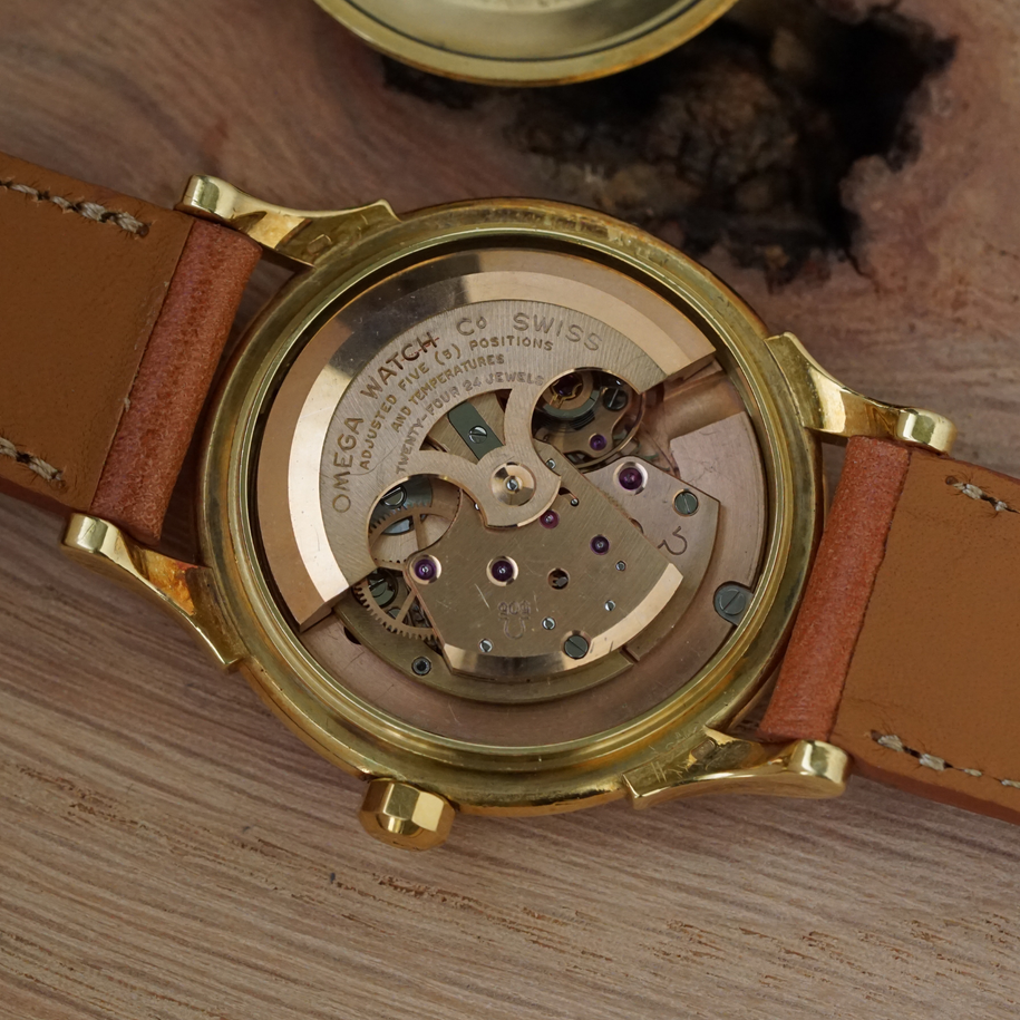 Vintage Omega Constellation Pie Pan Dial 18k Yellow Gold 2582/2853 SC circa 1956