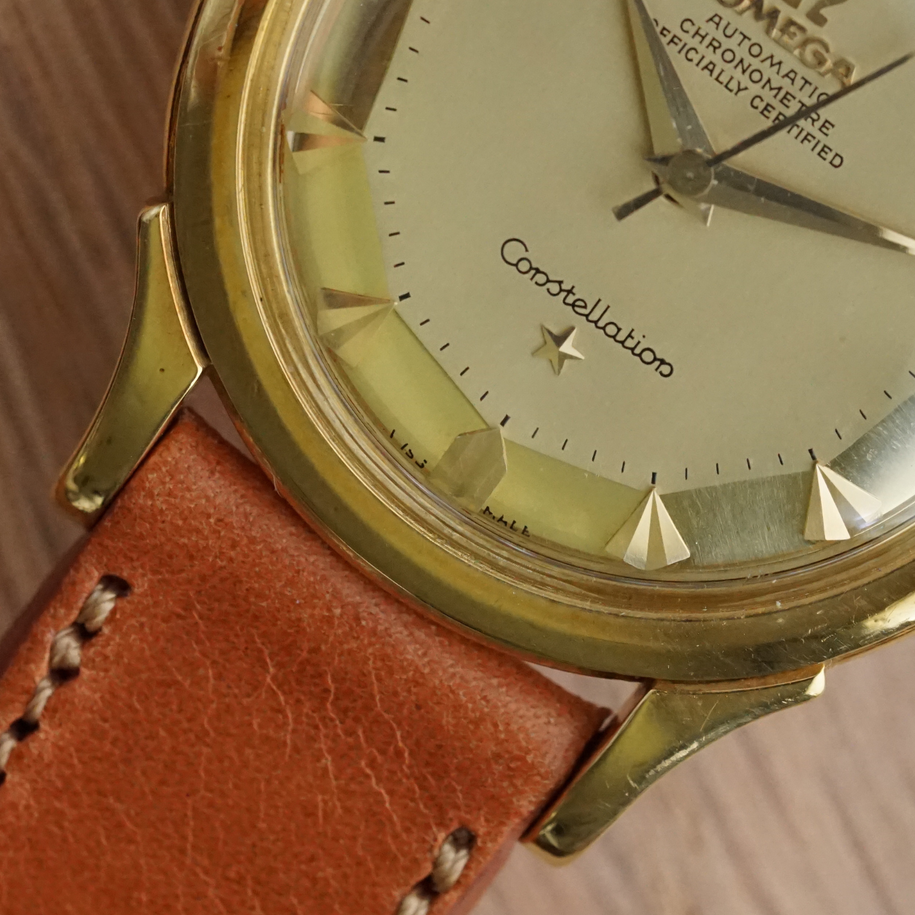 Vintage Omega Constellation Pie Pan Dial 18k Yellow Gold 2582/2853 SC circa 1956