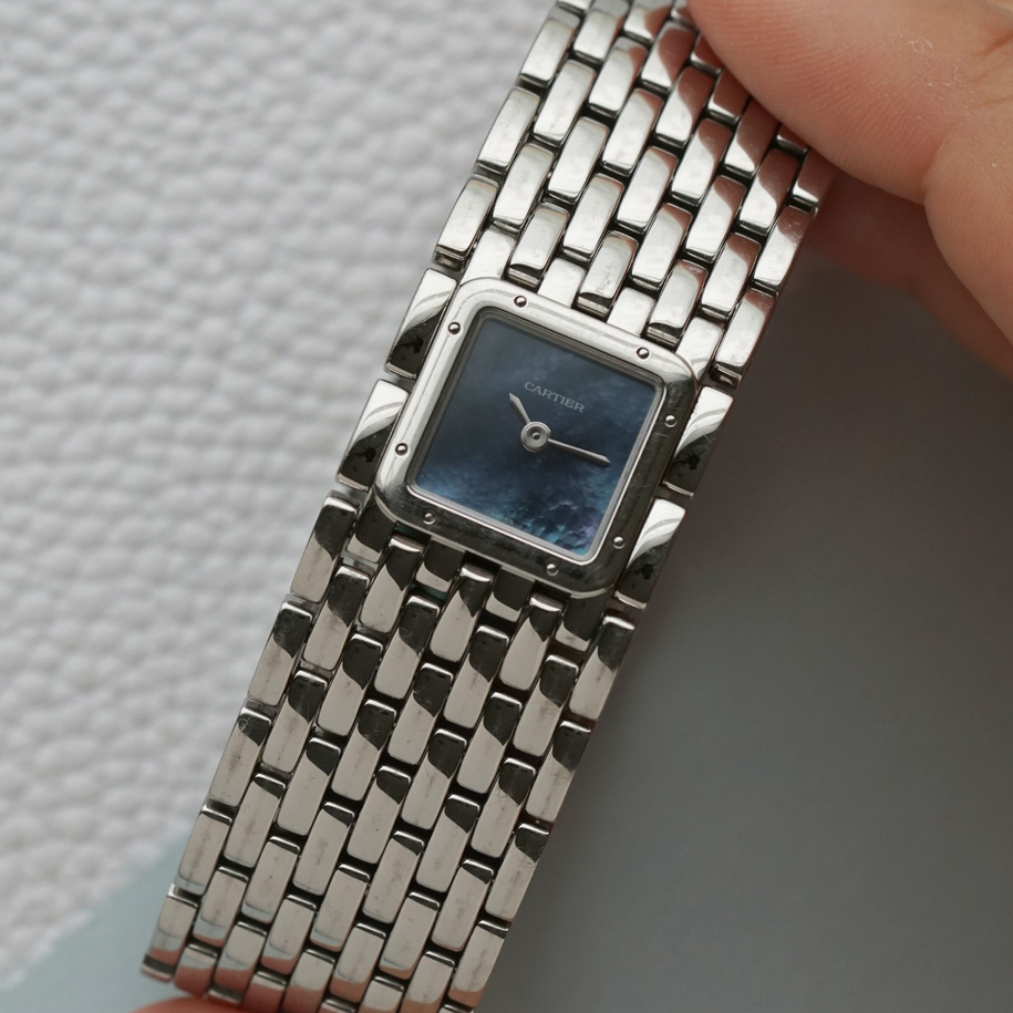 Cartier Panthere Ruban Blue Mother of Pearl Stainless Steel Bracelet