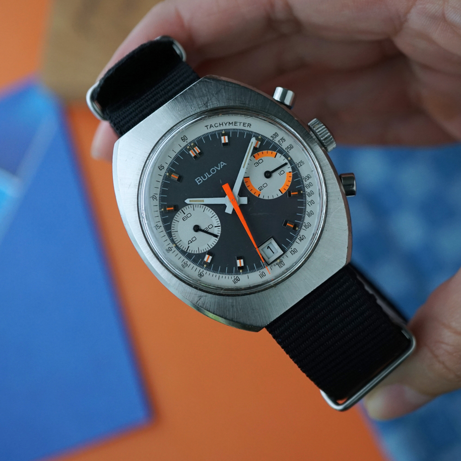 Bulova Chronograph Valjoux 7734 Stainless Steel 1970s