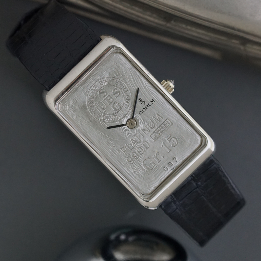 Corum Platinum Ingot 15g Ref. 55400 Manual Wind 1980s UBS 999.0