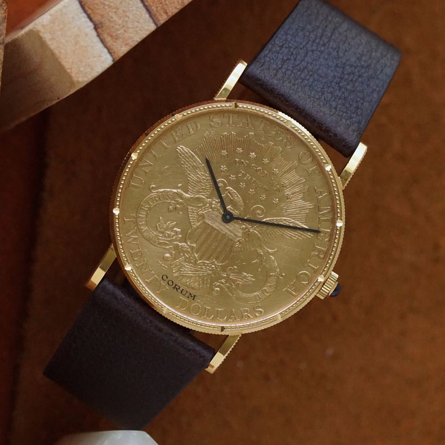 Corum $20 Liberty Coin 1904 Manual Wind 18k Gold 1980s