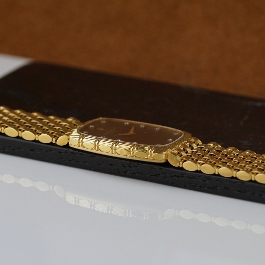 Vacheron Constantin Ref. 33037P 18k Yellow Gold Diamond Dial Bracelet Watch 1970s