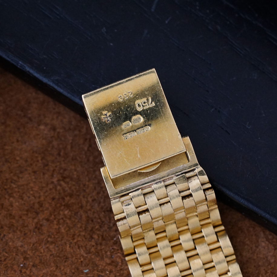 Vacheron Constantin Ref. 33037P 18k Yellow Gold Diamond Dial Bracelet Watch 1970s