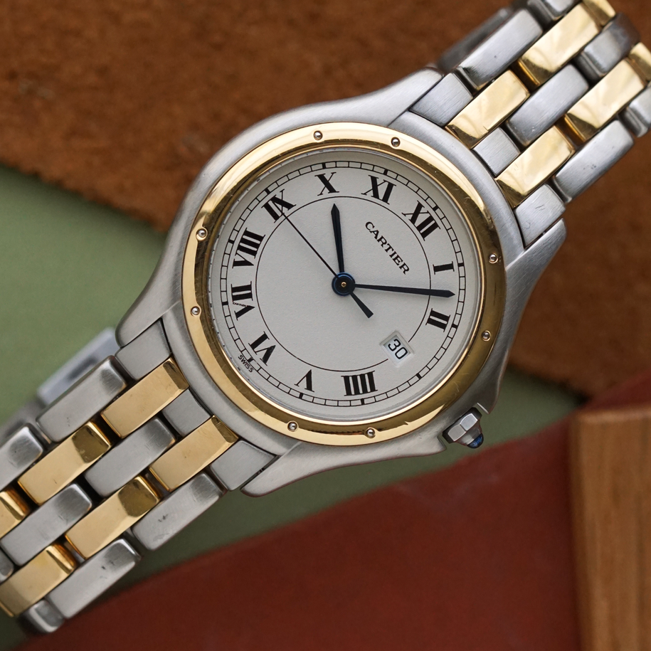 Cartier Panthere Cougar Two-Row 33mm Two-Tone Quartz Circa 1990s