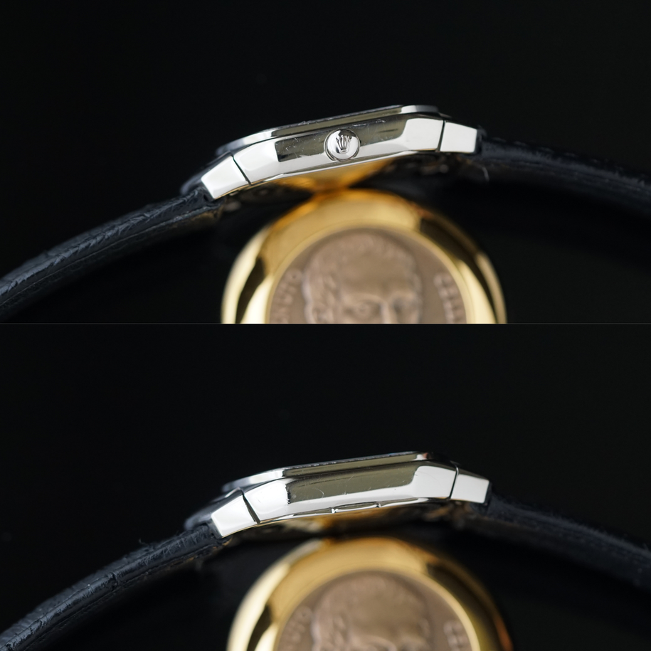 Rolex Cellini Cellissima Ref. 6691/9 18k White Gold Factory Diamond Bezel Box & Card 2011
