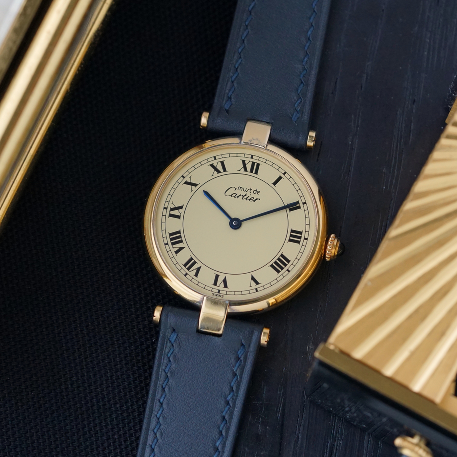 Cartier Must de Cartier Vendome Vermeil 30mm Quartz 1980s Cartier Service
