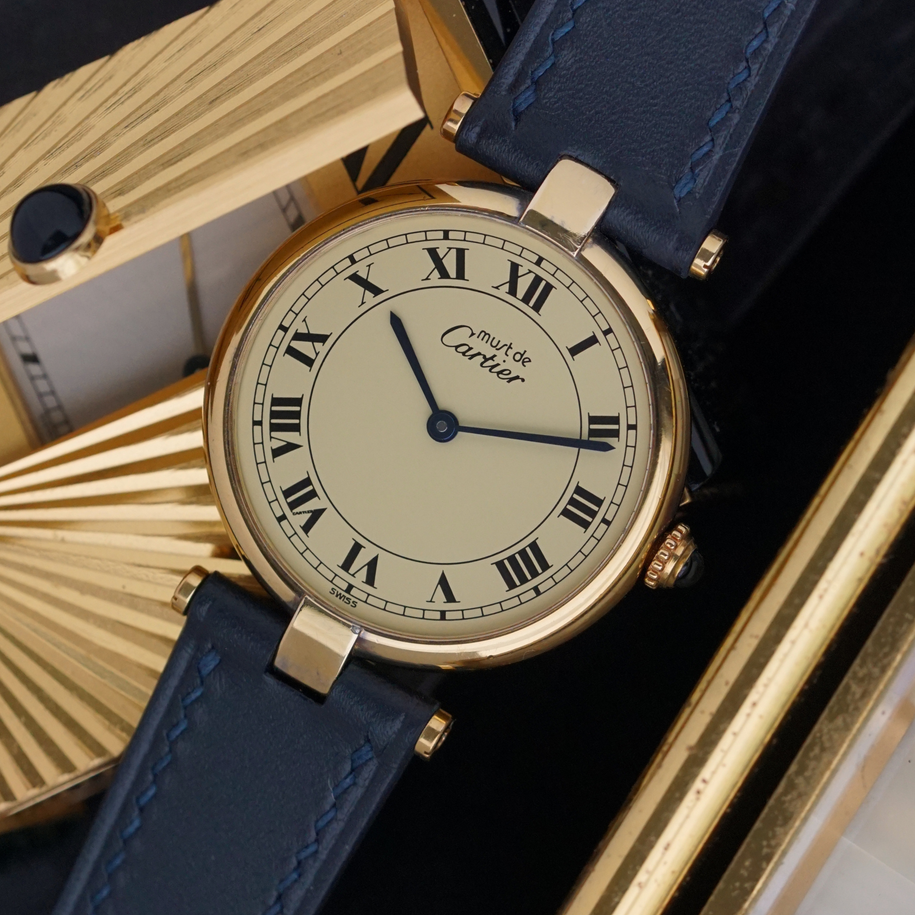 Cartier Must de Cartier Vendome Vermeil 30mm Quartz 1980s Cartier Service