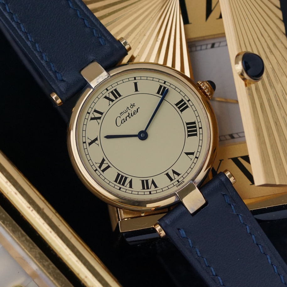 Cartier Must de Cartier Vendome Vermeil 30mm Quartz 1980s Cartier Service