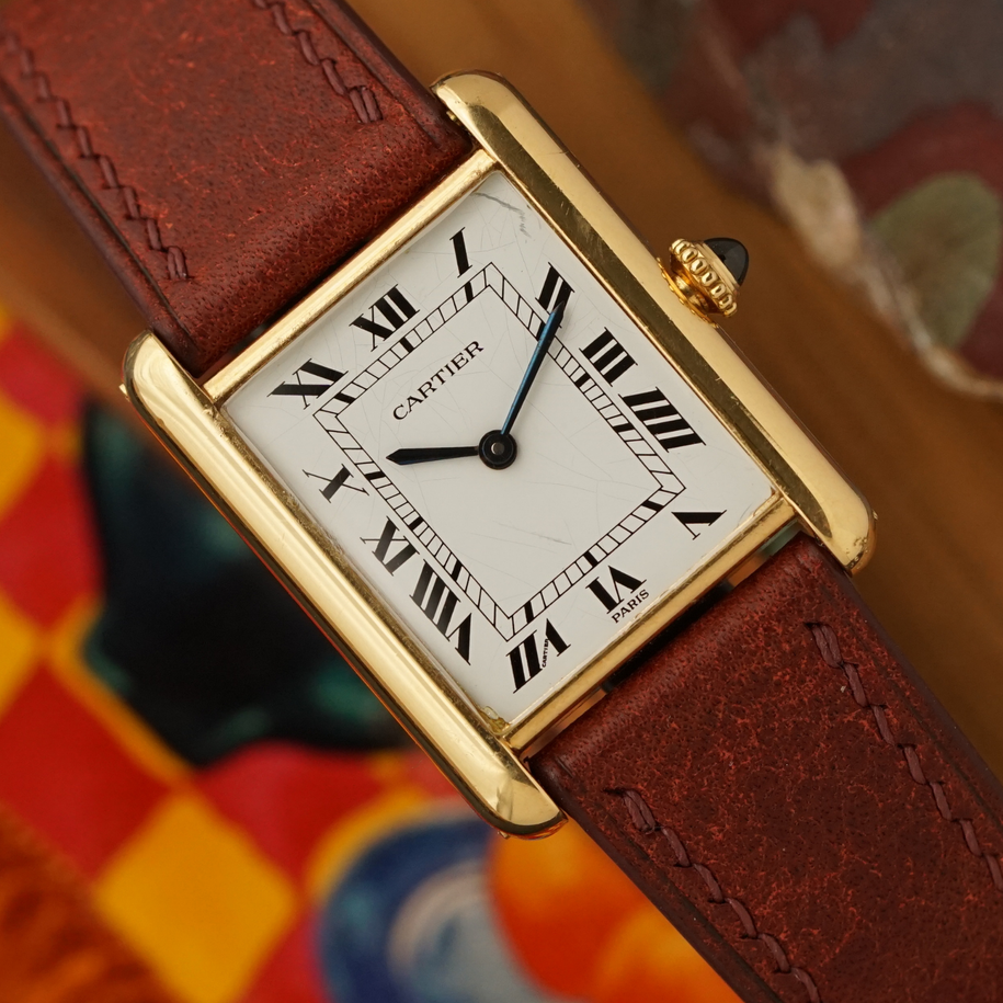 Cartier Tank Louis Ref. 78086 18k Yellow Gold Paris Dial Manual Wind 1980s