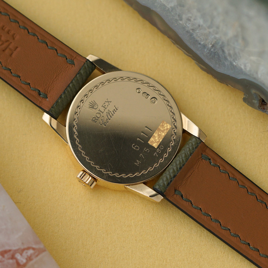Rolex Cellini Ref. 6111 18k Yellow Gold Mother-of-Pearl Dial Quartz Circa 2007