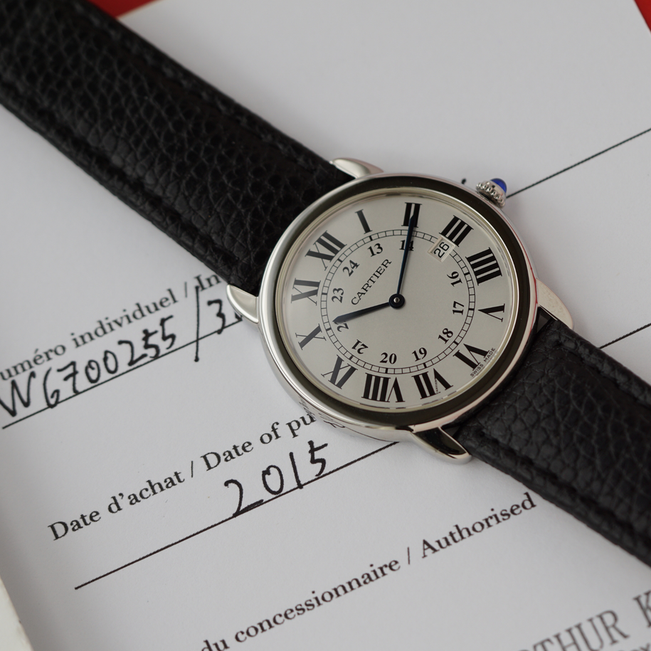 Cartier Ronde Solo W6700255 Steel 2015 Guarantee