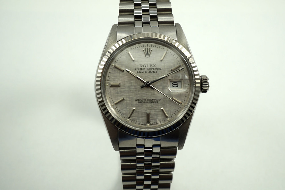 Rolex 16014 Datejust 36 mm stainless steel gents dates 1987 for sale houston Fabsuisse