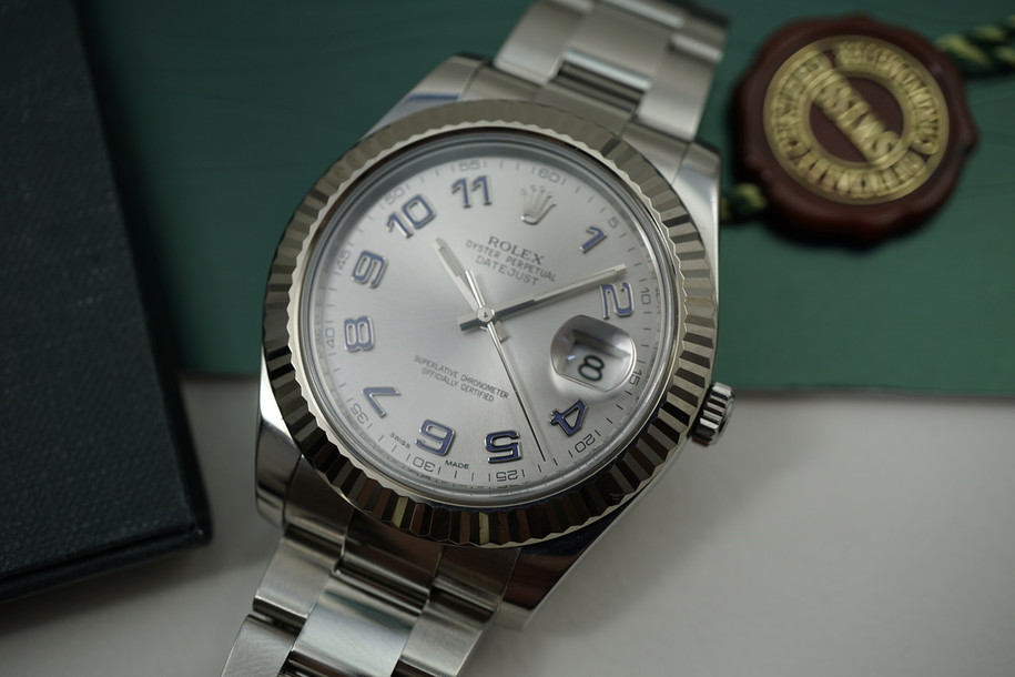 Rolex 116334 stainless steel Datejust II with booklets, card, and tags for sale houston fabsuisse pre-owned