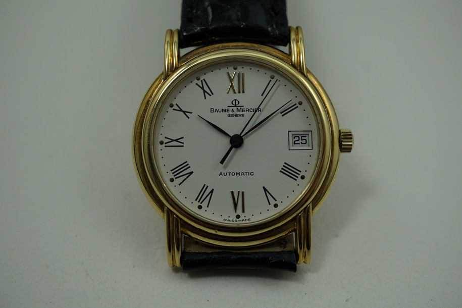 Baume Mercier Classima Executive 18k yellow gold c. 2000's modern for sale houston fabsuisse