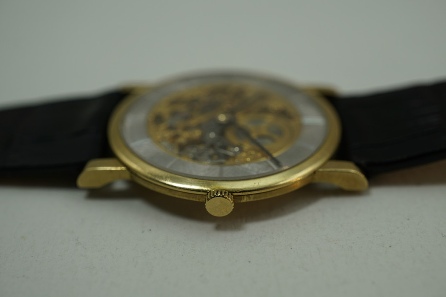 AUDEMARS PIGUET SKELETONIZED DRESS WATCH 18 K YELLOW GOLD DATES 1965-70