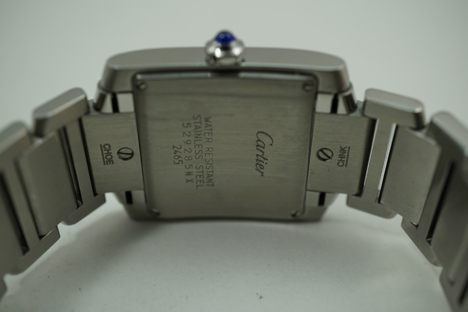 Cartier Tank Francaise W51011Q3 mid size stainless steel with date original quartz for sale houston fabsuisse