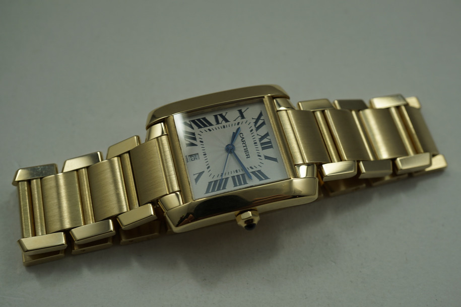 CARTIER TANK FRANCAISE W50001R2 18K YELLOW GOLD AUTOMATIC LARGE