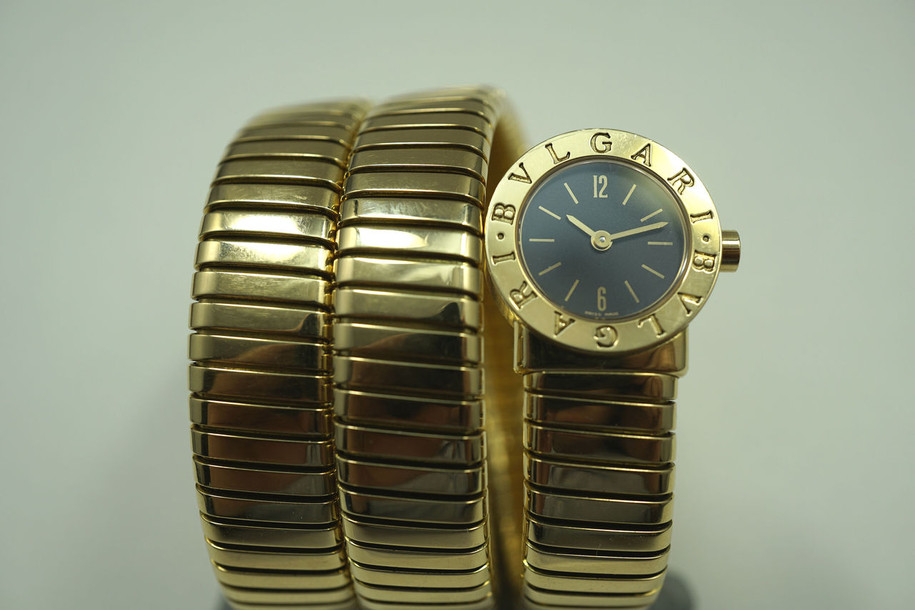 BULGARI BVLGARI BB191T TUBOGAS SOLID 18K YELLOW GOLD