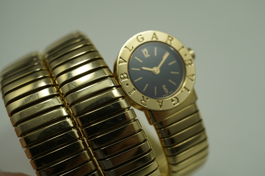 BULGARI BVLGARI BB191T TUBOGAS SOLID 18K YELLOW GOLD