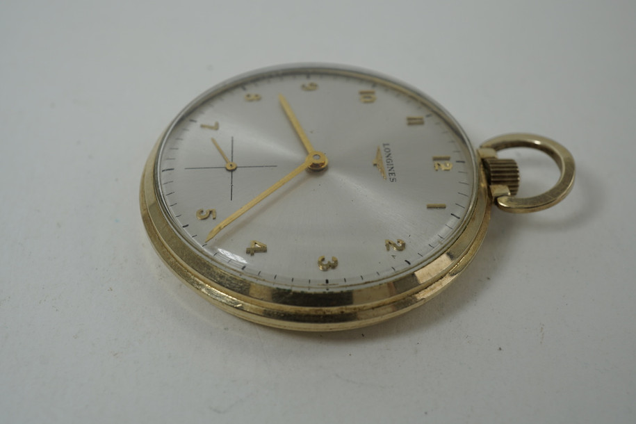 Longines Pocket Watch dates 1975-80 10k gold filled case award watch for sale houston fabsuisse