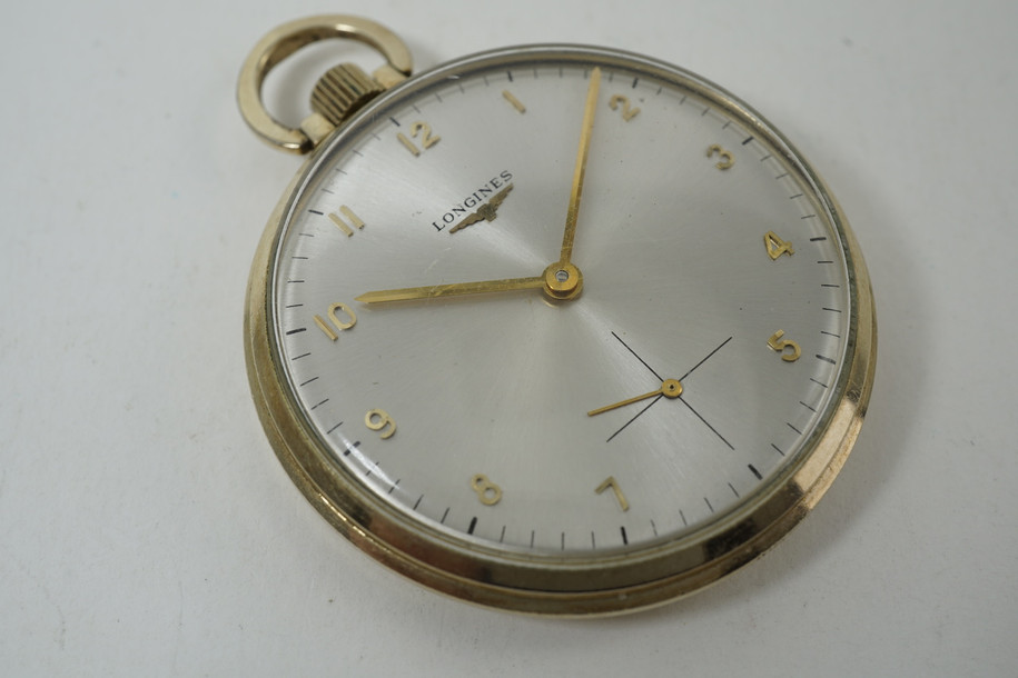 Longines Pocket Watch dates 1975-80 10k gold filled case award watch for sale houston fabsuisse