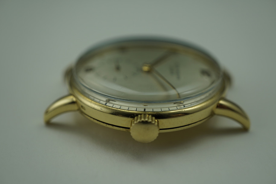 Patek Philippe 1461-1 18k yellow gold dress watch dates 1953 vintage original pre owned for sale houston fabsuisse