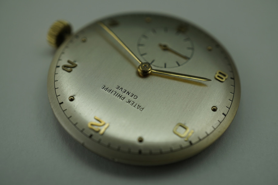 Patek Philippe 1461-1 18k yellow gold dress watch dates 1953 vintage original pre owned for sale houston fabsuisse