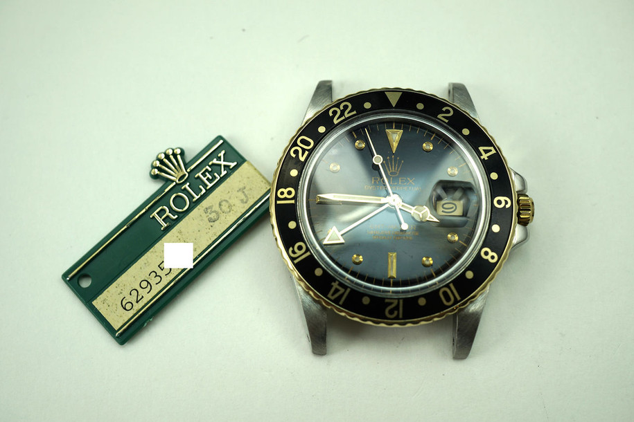 ROLEX 16753 GMT 14K & STEEL C.1979 REFINISHED DIAL