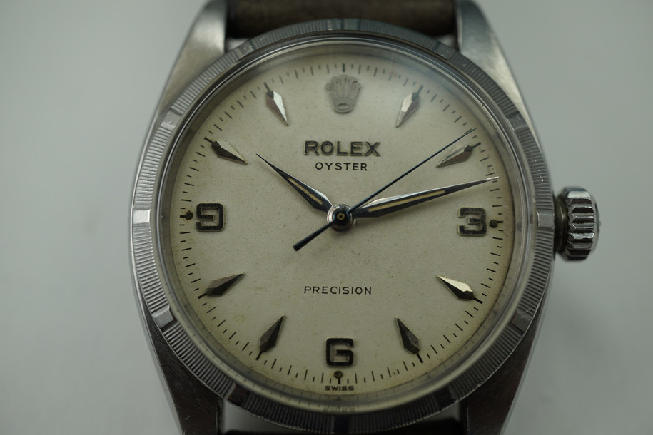 ROLEX 6423 OYSTER PRECISION. ORIGINAL DIAL. S/S. DATES 1957