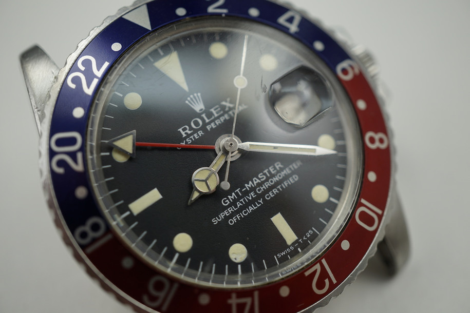 ROLEX 1675 GMT STAINLESS STEEL VINTAGE MATTE DIAL NICE DATES 1968 PRE-OWNED FOR SALE FABSUISSE HOUSTON