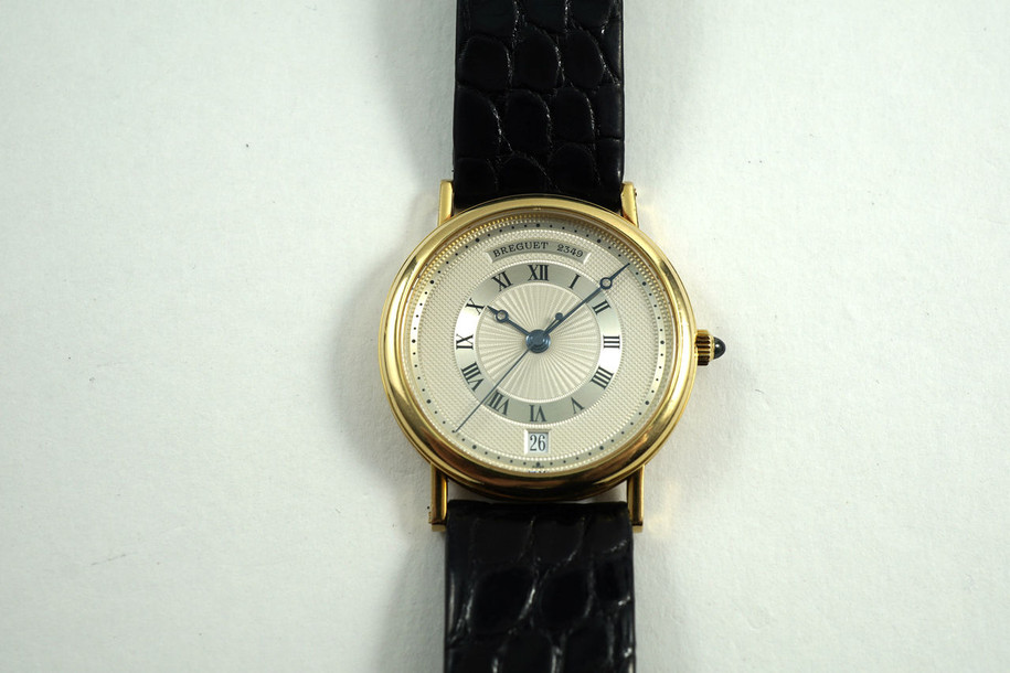 Breguet 3320 Classique automatic date 18k yellow gold 1990's for sale houston fabsuisse