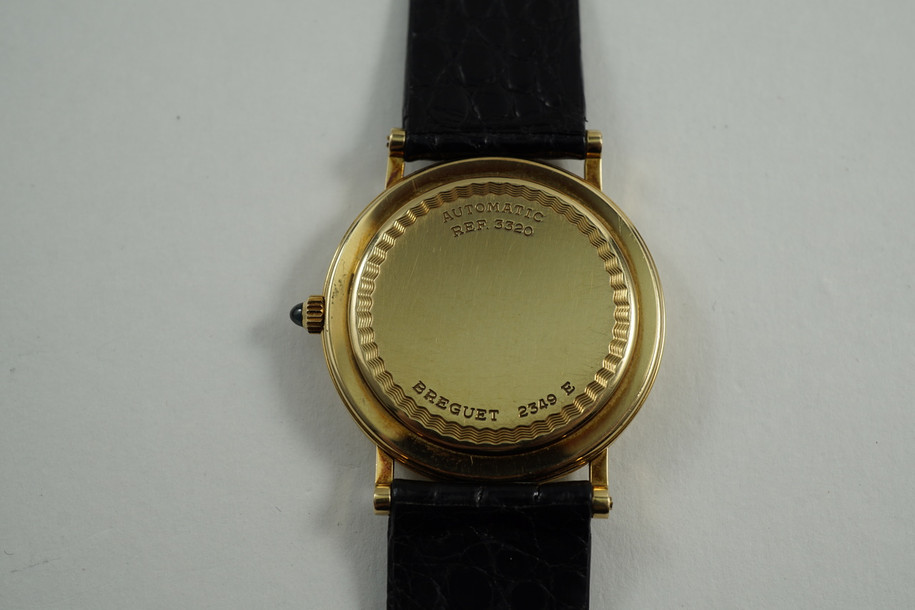 Breguet 3320 Classique automatic date 18k yellow gold 1990's for sale houston fabsuisse