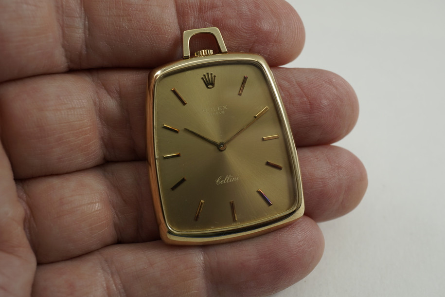 Rolex 3727 Cellini pocket watch 14k yellow gold dates 1970'S
