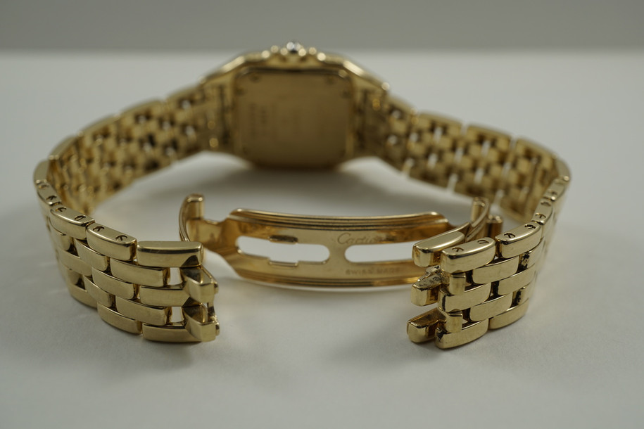 CARTIER WF3072B9 PANTHER LADIES 18K YELLOW GOLD w/DIAMONDS MINT DATES 2000'S FOR SALE HOUSTON FABSUISSE