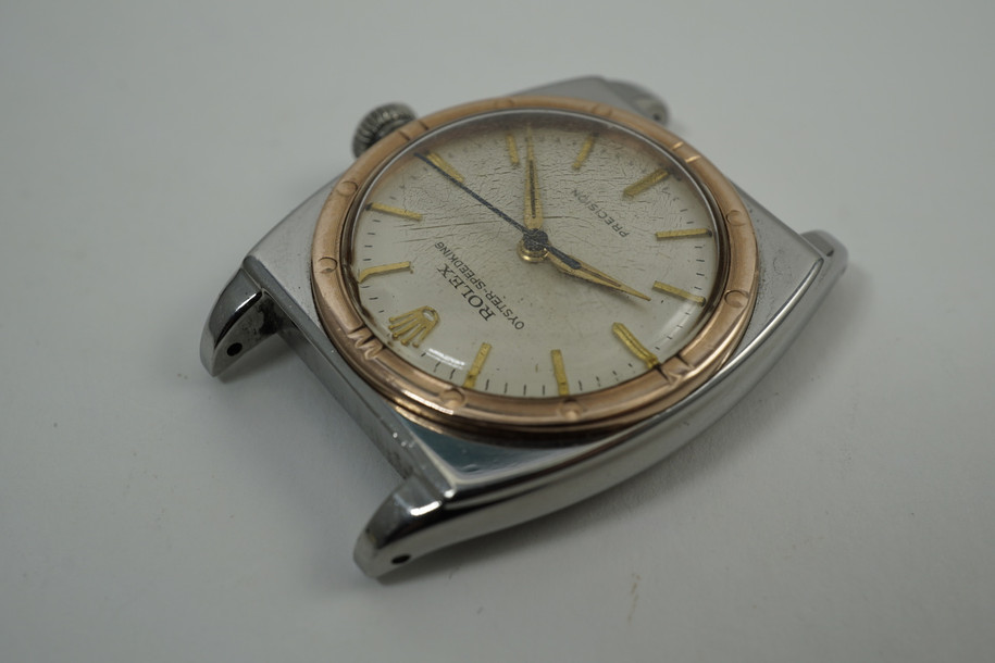 Rolex 3359 Viceroy Pink 7 steel Chronometer rare dates 1945 vintage all original pre owned for sale houston fabsuisse