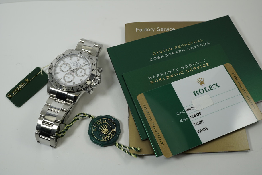 Rolex116520 Daytona Cosmograph stainless steel box, card, tags dates 2015 for sale houston fabsuisse