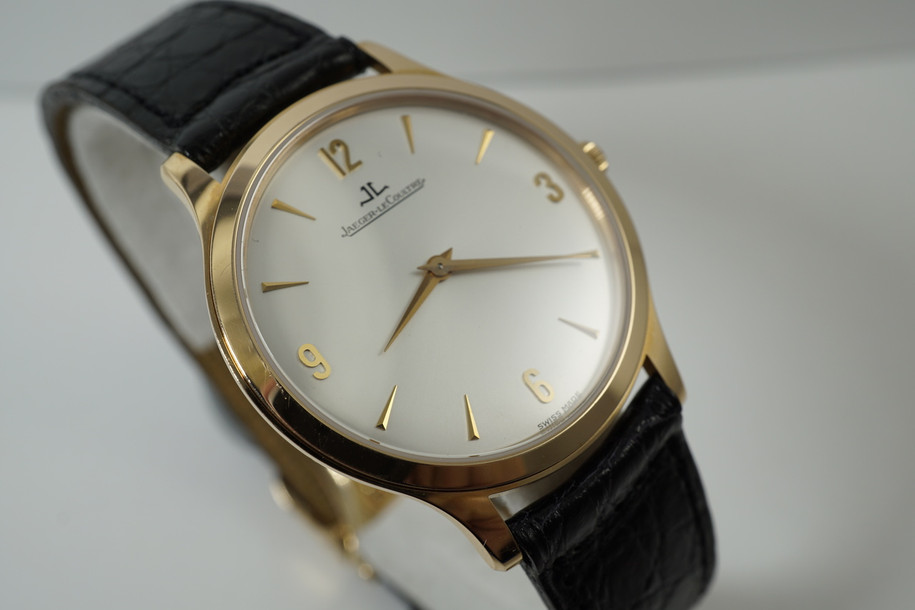 Jaeger LeCoultre 145.2.79.S Master Control 1000 hours ultra thin 18k rose mint c. 2000's for sale houston fabsuisse