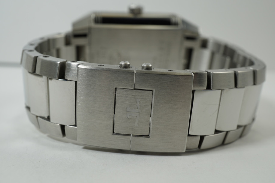 Jaeger LeCoultre 230.8.77 Hometime Reverso Squadra, 1000 hours box, papers c. 2000's pre owned for sale houston fabsuisse