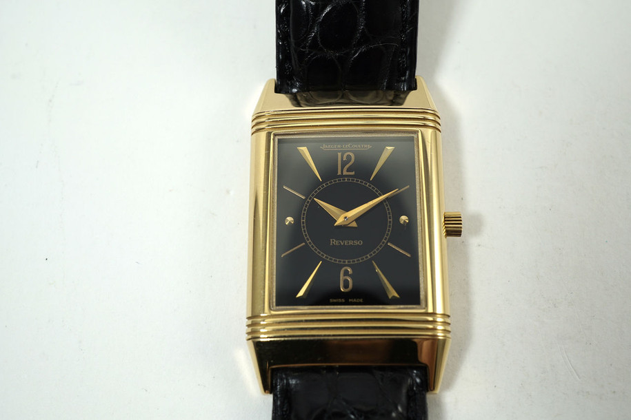 Jaeger LeCoultre 250.2.86 Reverso 18k rose gold classic art deco 1990's pre owned for sale houston fabsuisse