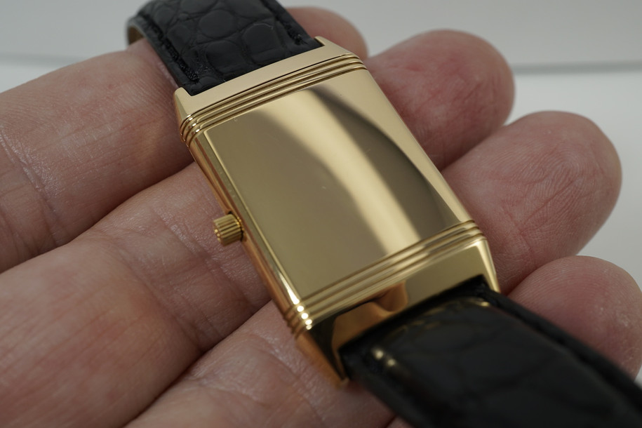 Jaeger LeCoultre 250.2.86 Reverso 18k rose gold classic art deco 1990's pre owned for sale houston fabsuisse