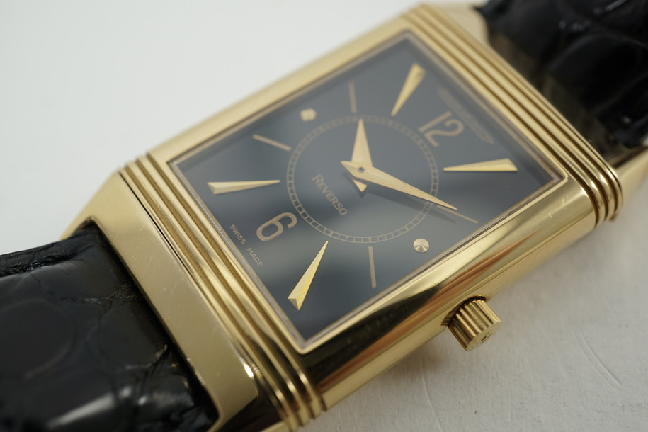 Jaeger LeCoultre 250.2.86 Reverso 18k rose gold classic art deco 1990's pre owned for sale houston fabsuisse