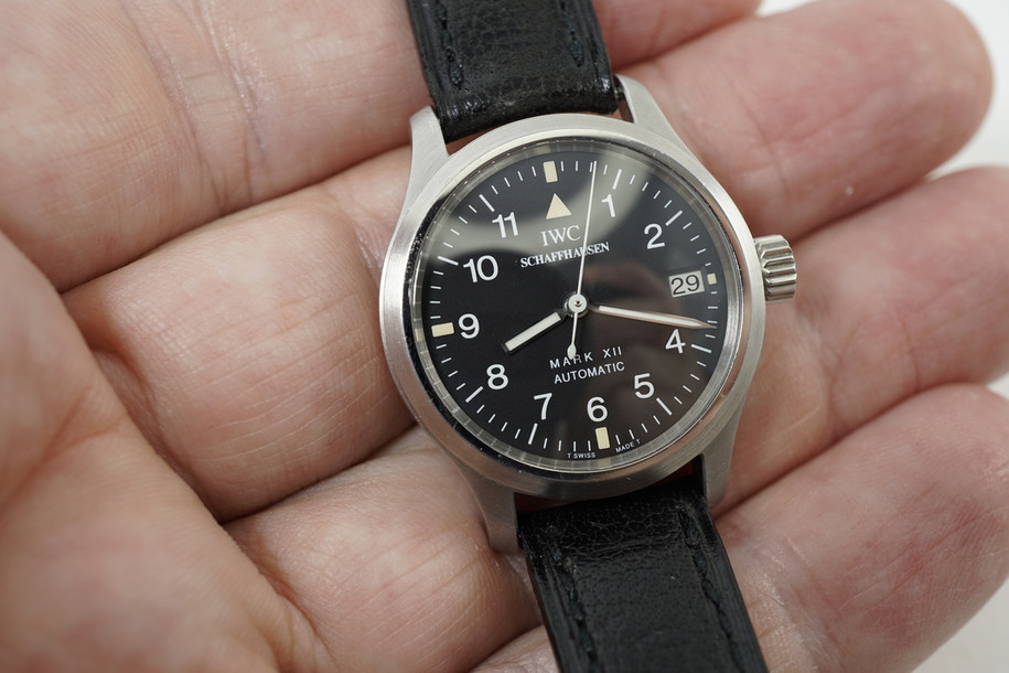 IWC 4421 Mark XII Pilot's Watch box & card stainless steel c. 1990's for sale houston fabsuisse